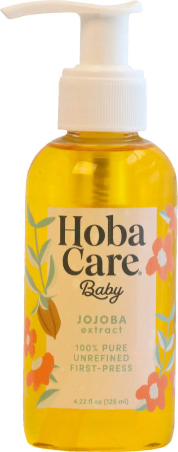 100% Pure Jojoba Oil Baby Care - Unrefined and Cold Pressed Body & Scalp Massaging Oil for Skin, Hair, and Nails - Helps to Fight Cradle Cap and Dry Skin (4.22 fl oz / 125 ml)