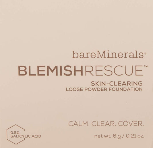 bareMinerals Blemish Rescue Skin-Clearing Loose Powder Foundation - 2W Light For Women 0.21 Oz Foundation