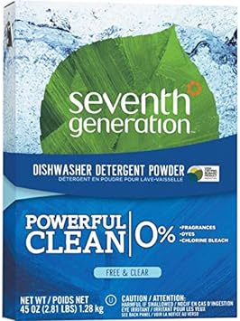 Seventh Generation Automatic Dishwashing Powder, Free & Clear, 45 oz