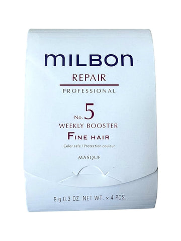 Milbon Repair No. 5 Weekly Booster For Fine Hair Masque 4 X 0.3 Fl. Oz