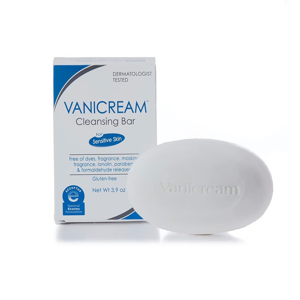 Vanicream Cleansing Bar | Fragrance, Gluten And Sulfate Free | For Sensitive Skin | Gently Cleanses And Moisturizes, 3.9 Ounce (Pack Of 12)