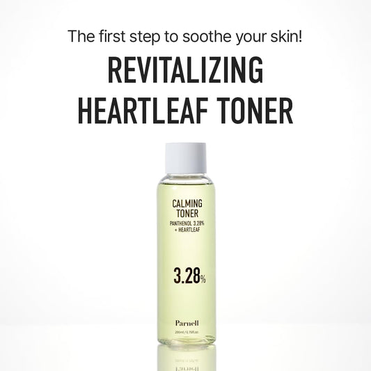 Parnell Panthenol 3.28% | 200Ml / 6.76 Fl.Oz. | Heartleaf Calming Toner 200Ml, Soothing Hydrating Toner, Korea Skin Care, Korea Beauty