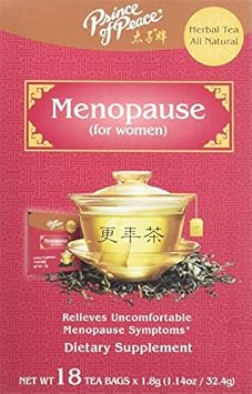 Prince Of Peace Menopause Tea, 18 Tea Bags – Herbal Tea For Menopause – Menopause Relief – Hormone Balance For Women – Prince Of Peace – Relief For Hot Flashes