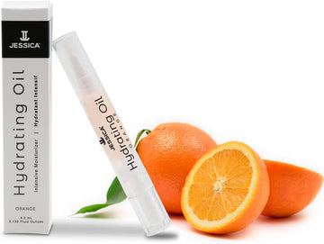Jessica Cuticle Oil Pen, Hydrating Nail Strengthener And Repair Treatment, Nourishes, Softens, With Brush Applicator, Natural Ingredients With Jojoba, Orange Scent