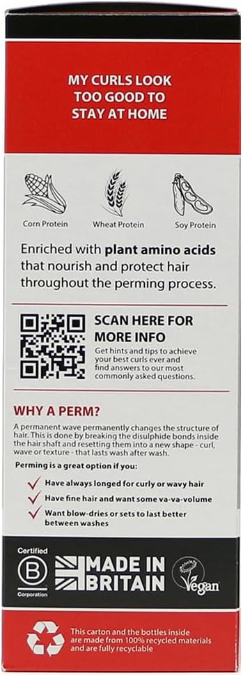 Pin Up End Curl At Home Perm Kit, End Curl Perm Kit For Small Sections Of Hair Such As Fringe, Ends Or Top Layer, Protein Rich For Soft And Shiny Hair, Suitable For All Hair Types, 130Ml