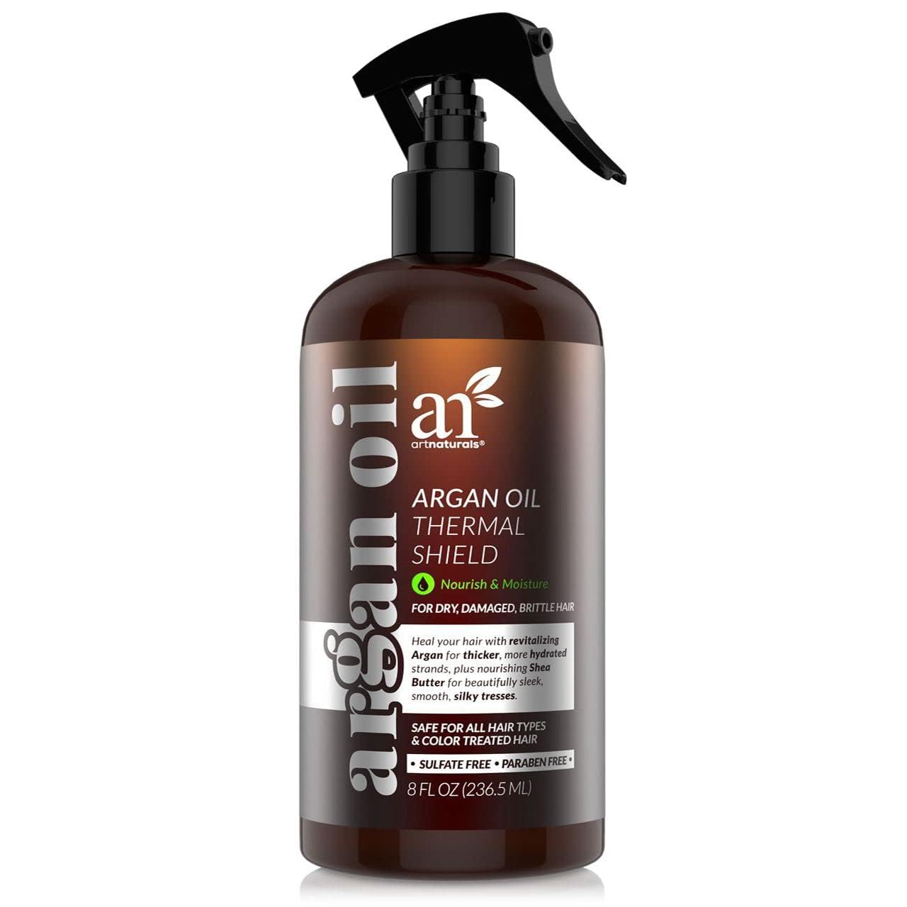 Artnaturals Thermal Hair Protector Spray - (8 Fl Oz / 236Ml) - Heat Protectant Spray Against Flat Iron Heat - Argan Oil Preventing Damage, Breakage And Split Ends - Sulfate Free (Anha-0801)