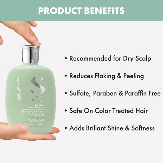 Alfaparf Milano Semi Di Lino Scalp Rebalance Balancing Low Shampoo, 250 Ml