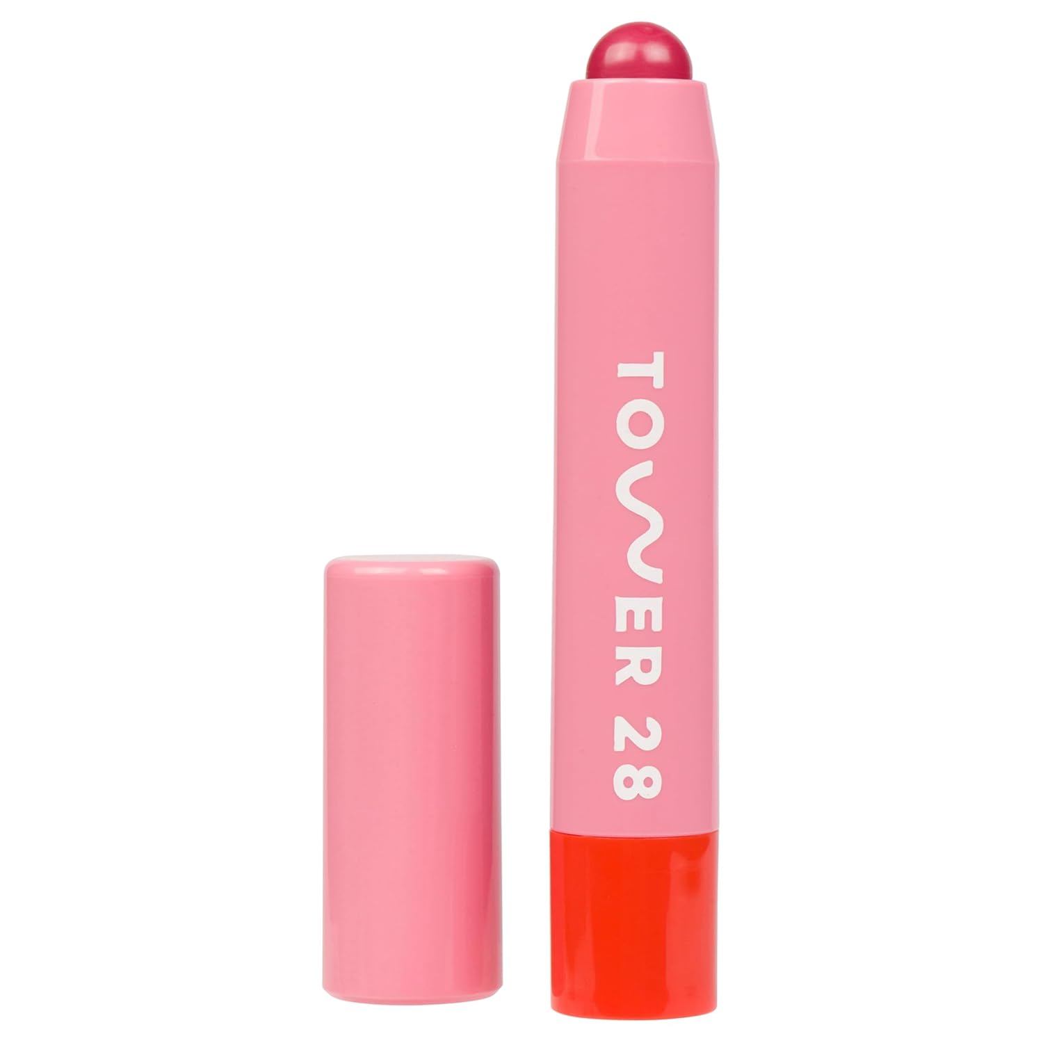 Tower 28 Juicebalm Tinted Lip Balm - Hydrating Lip Color With Shea Butter And Marula Oil - Clean, Cruelty Free, And Vegan Lip Care - Shake: A Juicy Sheer Pink, 0.09 Fl Oz / 2.7 Ml