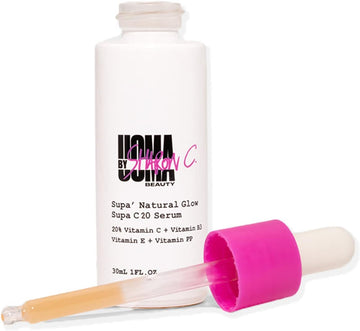 Uoma Vitamin C Serum By Sharon C. Supa Natural Glow (C20) Serum For Face With Hyaluronic Acid + Niacinamide + Vitamin E. Glow Boosting Face Moisturiser For Women & Men. Vegan Face Serum 30Ml