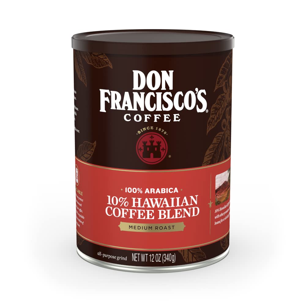 Don Francisco's Hawaiian Blend Medium Roast Ground Coffee, 12 oz Can