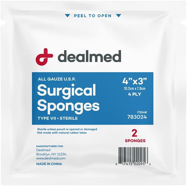 Dealmed Sterile Gauze Pads – 600 Count, 4’’ x 4’’ Gauze Pads, Disposable and Individually Wrapped Medical Gauze Pads, Wound Care Product for First Aid Kit and Medical Facilities : Health & Household