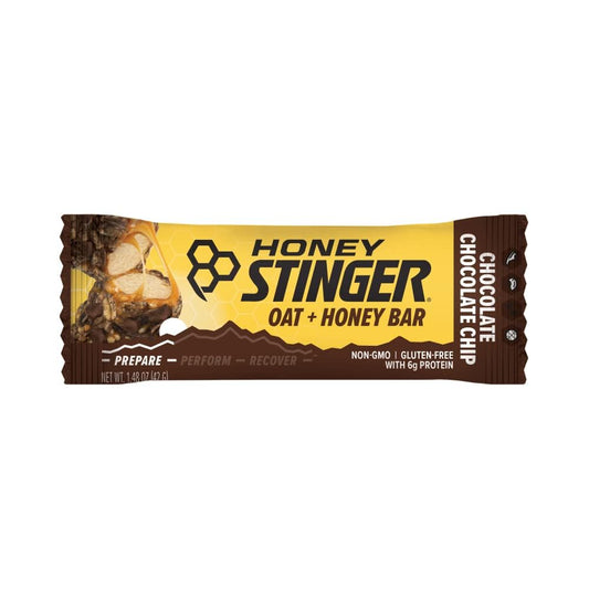 Honey Stinger Oat + Honey Bar | Chocolate Chocolate Chip | Energy Packed Food To Prepare For Exercise, Endurance And Performance | Sports Nutrition Snack Bar | Pre-Workout, Protein, Gluten Free | Box Of 12