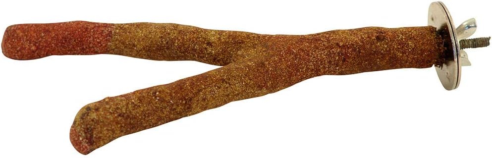 Mineral Forked Perch for Parrots - Small :Pet Supplies