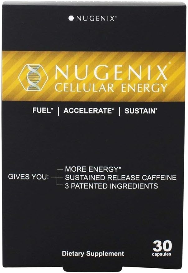 Nugenix Cellular Energy - More Energy, Muscle Support - L-Carnitine and L-Tartrate, elevATP, Green Tea Extract, Extended Release Caffeine, L-Tyrosine, 30 Capsules