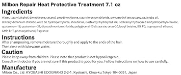 Milbon Repair Heat Protective Treatment 7.1 Oz : Beauty & Personal Care