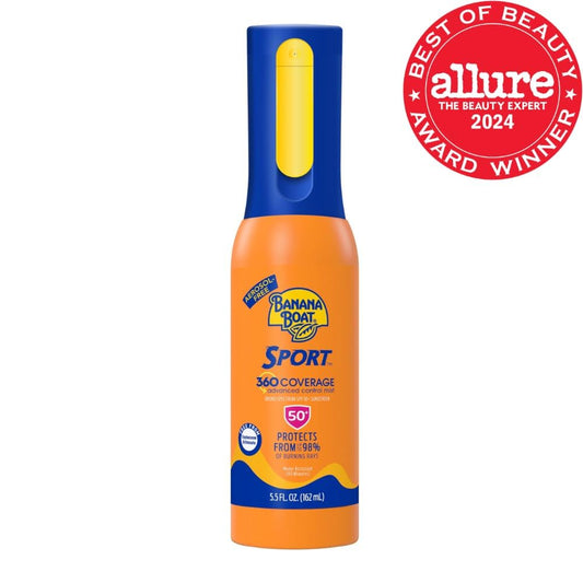Banana Boat Sport 360 Coverage Sunscreen Spray Spf 50, Non-Aerosol, 360° Coverage, 5.5Oz Refillable Mist Bottle, Spray Sunscreen Spf 50