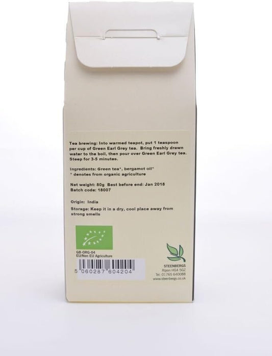 Steenbergs Organic Green Earl Grey Tea Loose Leaf 80G