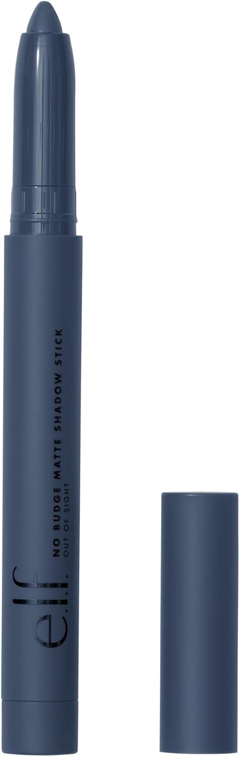 E.L.F. Cosmetics No Budge Matte Eyeshadow Stick, One-Swipe Cream Eyeshadow Stick, Long-Wear & Crease Resistant, Matte Finish, Cool Beans