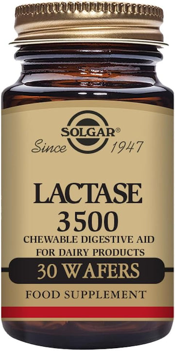 Solgar Lactase 3500 Chewable Wafers, 30 Count