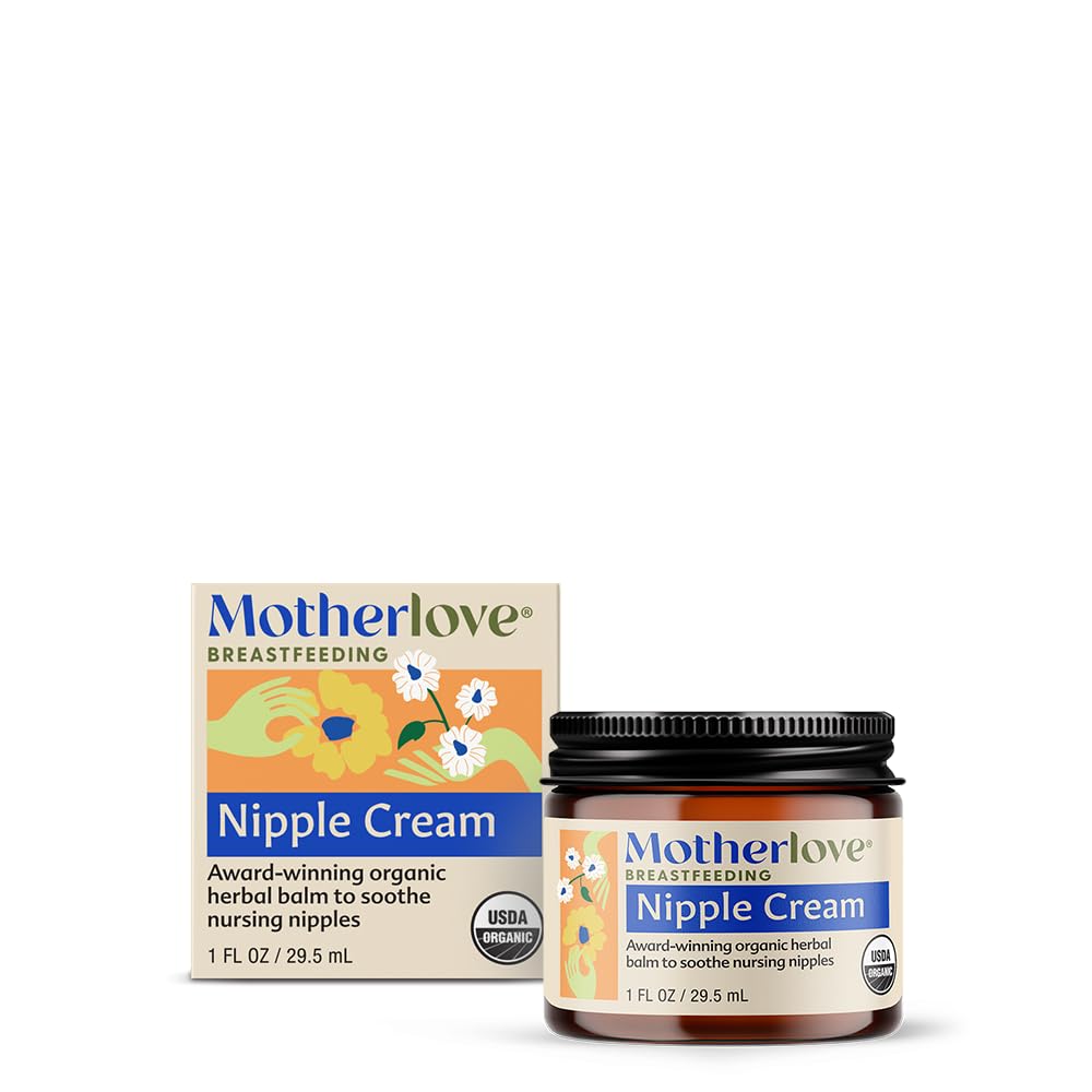 Motherlove Nipple Cream (1 Oz) Organic Lanolin-Free Nipple Cream For Breastfeeding—Benefits Nursing & Pumping Moms