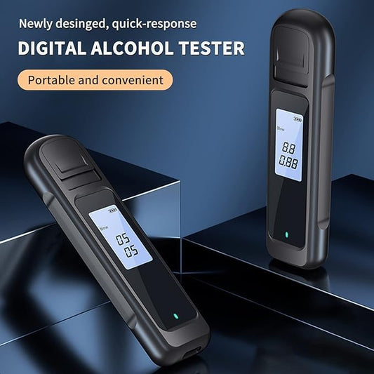 Breathalyzer Alcohol Tester-USB Rechargeable BAC Analyzer with LCD Backlight Display Professional-Grade Portable Non-contact & High-precision