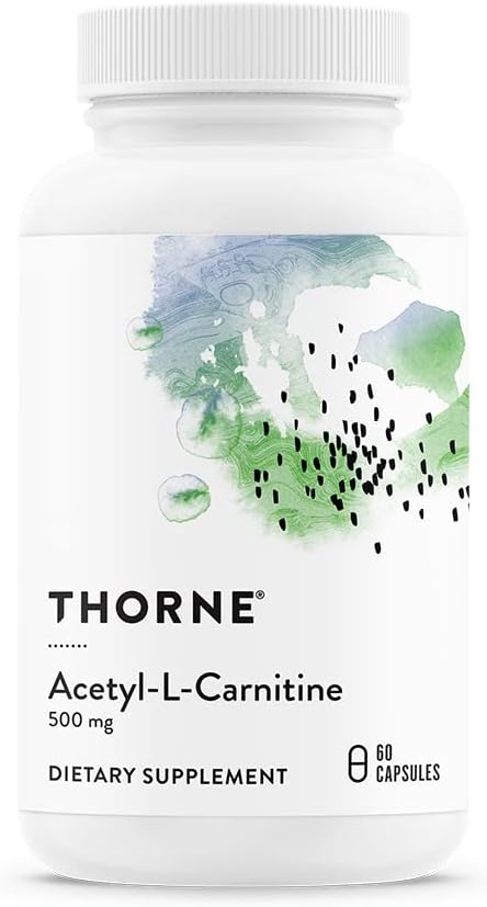 Thorne Acetyl-L-Carnitine - 500 Mg - Supports Brain Function And Healthy Nerve Sensations In The Hands And Feet - Gluten-Free, Soy-Free, Dairy-Free - 60 Capsules