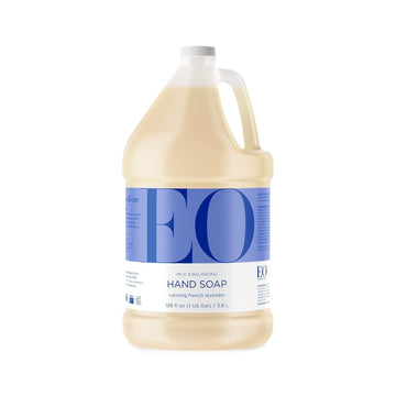 Eo Liquid Hand Soap Refill, 1 Gallon, Lemon And Eucalyptus, Organic Plant-Based Gentle Cleanser With Pure Essential Oils