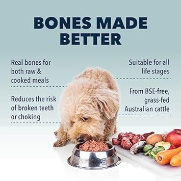 Better Bones Bone Meal For Dogs - Dog Calcium Supplement For Healthy Joints, Teeth, & Bones - From 100% Grass-Fed New Zealand Beef Bone