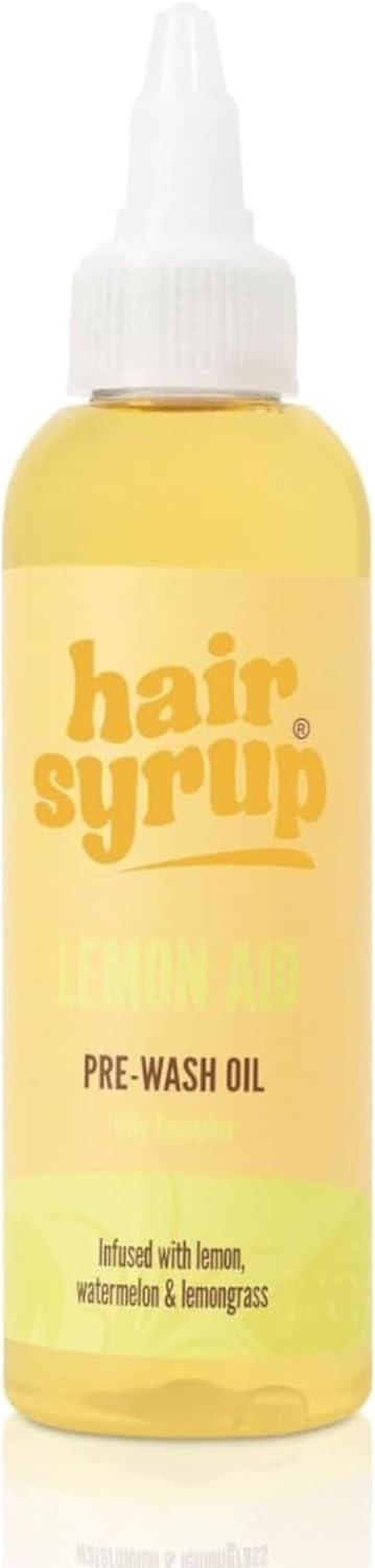 Hair Syrup | Lemon-Aid Pre-Wash Hair Oil | Refresh & Rejuvenate Your Scalp | Infused With Lemon, Watermelon & Lemongrass | Vegan | 100% Natural | 300Ml Pump Bottle Applicator