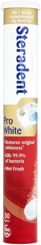 Steradent Pro White Tablets, 30 Each