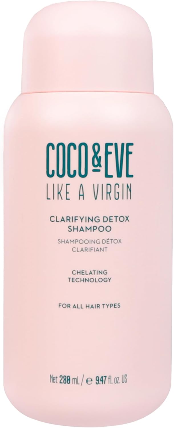 Coco And Eve Clarifying Detox Shampoo. Remove Hard Water & Product Build Up. With Hibiscus Cider Vinegar To Detox Scalp. Color Safe & Non-Stripping. (280 Ml)