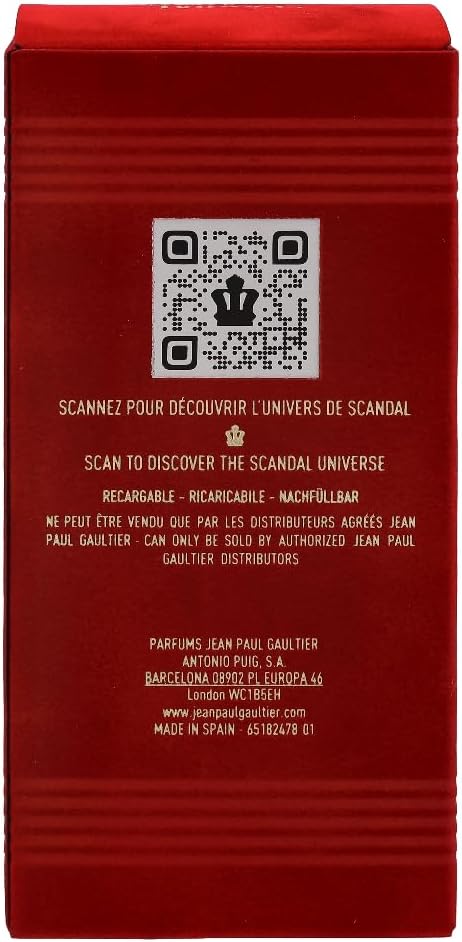 Jean Paul Gaultier Scandal Le Parfum For Men 1.7 Oz Edp Intense Spray (Refillable)