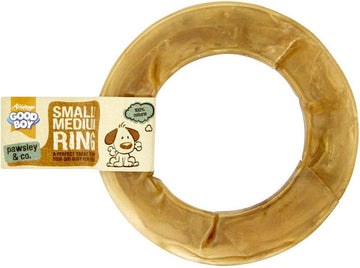 Good Boy - Small/Medium Rawhide Rings - Dog Chews - Made From 100 Percent Natural Hide - Pack Of 5 - Natural Dog Treats