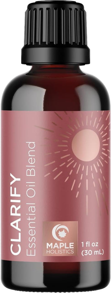Clarify Headache Essential Oil Blend - Aromatherapy Blend Essential Oils For Diffusers For Home And Travel For Tension Headaches And Fogginess With Refreshing Peppermint Rosemary And Lavender Oils