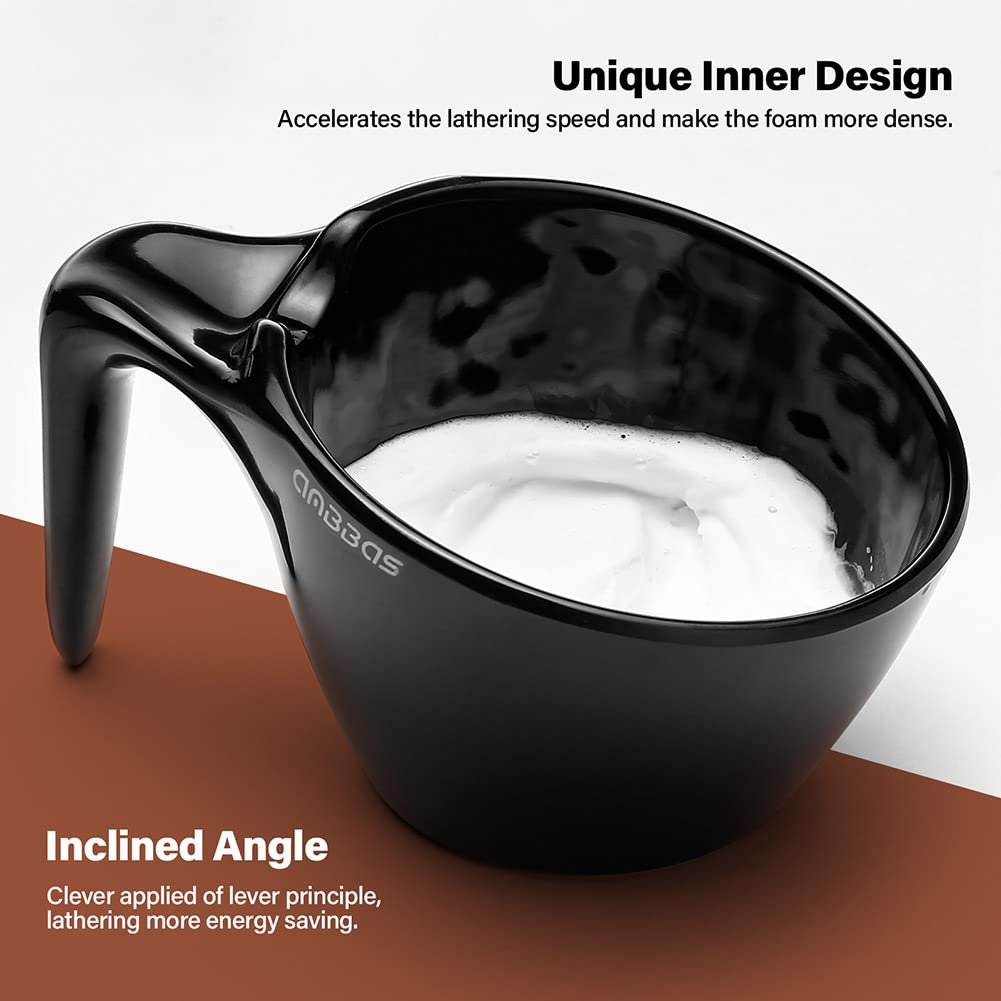 Anbbas Shaving Brush With Synthetic Badger Bristles Wood Handle,Melamine Pop Mug For Lathering And 3.5Oz Shaving Soap For Men Wet Shave,Women Girls Hair Removal : Beauty & Personal Care