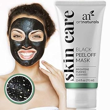 Artnaturals Peel Off Blackhead Remover - (3.4 Fl Oz / 100Ml) - Blemish & Pimple Removal Face Mask - Black Head Tool, Purifying Deep Cleanser & Mud Mask – Reduce Pore Size & Redness - Acne-Prone