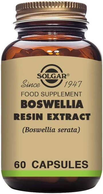Solgar Boswellia Resin Extract, 60 Vegetable Capsules - Supports Joint Comfort & Digestive Health - Standardized Full Potency (Sfp) - Non-Gmo, Vegan, Gluten Free, Dairy Free, Kosher - 60 Servings