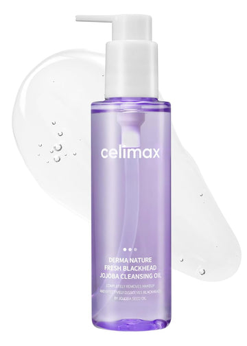 Celimax Derma Nature Fresh Blackhead Jojoba Cleansing Oil | Light & Non-Greasy Daily Makeup Remover, Facial Cleanser, Clogged Pore & Blackheads Removal, 150Ml