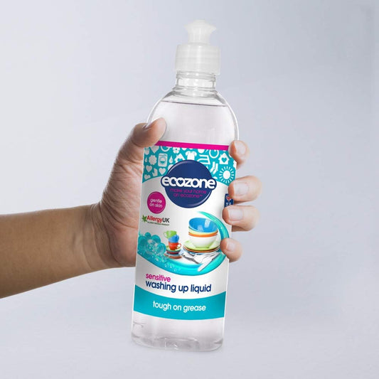 Ecozone Orange & Blossom Coconut Washing Up Liquid, Tough On Grease, Gentle Dish Washing Formula Made With Natural Plant-Based Ingredients, Vegan Friendly Kitchen Detergent (500Ml Bottle) (Pack Of 2)