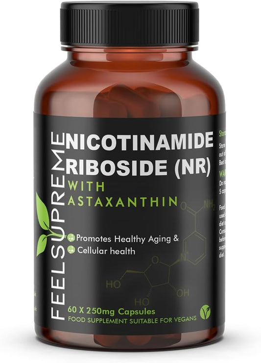 Feel Supreme Nicotinamide Riboside & Astaxanthin NAD+ Supplement 60 Capsules More Efficient Than NMN Anti Aging Tiredness Energy & Muscle Brain Health : Amazon.co.uk: Health & Personal Care