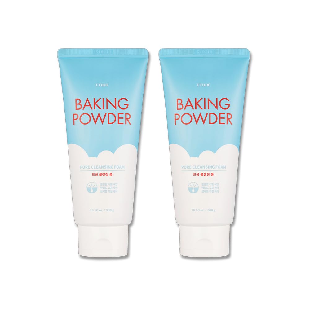 Etude Baking Powder Pore Cleansing Foam, Face Wash For Deep Dead Cells, Micro Sized Baking Powder To Clean Deep Inside Poer, Gentle Exfoliation, Soft And Creamy Bubble, Korean Skin Care (5.64 Ounce)