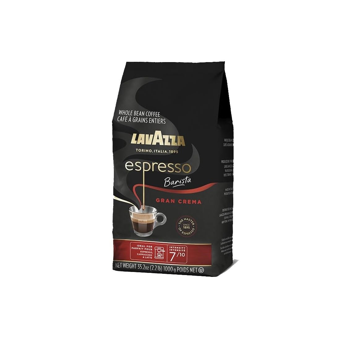 Lavazza Espresso Barista Gran Crema Whole Bean Coffee Blend, Medium Espresso Roast, Oz Bag (Packaging May Vary) - 2.2 Lb, 35.2 Ounce