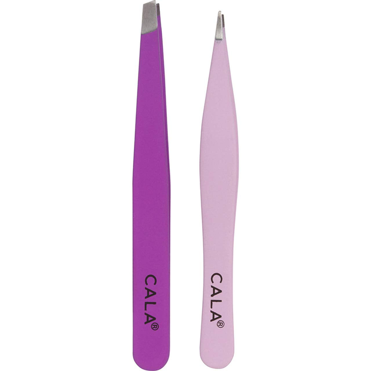 Cala Soft Touch Orchid Tweezer Duo