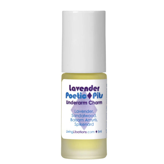 Living Libations - Organic Poetic Pits Roll-On Deodorant | Natural, Wildcrafted, Vegan Clean Beauty (Lavender) : Beauty & Personal Care