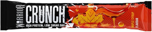 Warrior Crunch - High Protein Bars - 20G Protein Each Bar - Low Carb, Low Sugar Snack - 12 Pack X 64G (Maple Syrup)