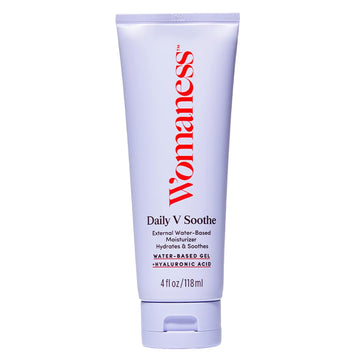 Womaness Daily V Soothe External Gel Moisturizer - Hyaluronic Acid Moisturizer for Everyday Dryness - Silicone Free, Non-Irritating Down There Water Gel Moisturizer - Estrogen & Hormone Free (4oz)