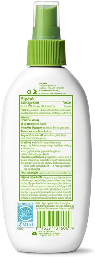 Babyganics 50 Spf Baby Sunscreen Spray And Bug Spray | Octinoxate & Oxybenzone Free | Deet Free, 6Oz Each, Combo 2 Pack