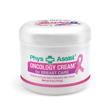 PhysAssist Oncology Cream for Breast Care Soothes and Pampers Delicately skin tissue. 4 oz