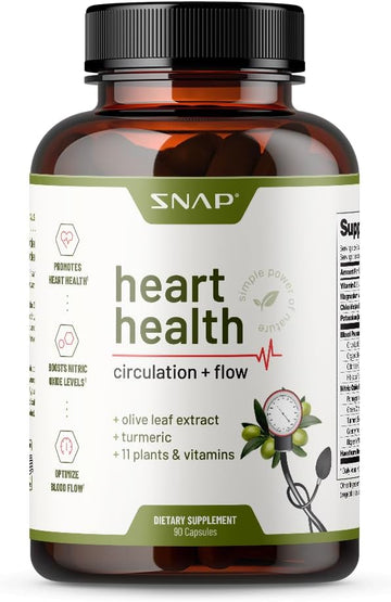 Snap Supplements Heart Health Supplements And Blood Circulation Supplements, 90 Capsules