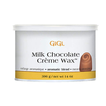 Gigi Milk Chocolate Crème Hair Removal Wax, Soft Wax For Coarse & Resistant Hair, With Cocoa Seed Extract, 14 Oz